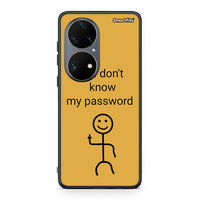 Thumbnail for Huawei P50 Pro My Password Θήκη από τη Smartfits με σχέδιο στο πίσω μέρος και μαύρο περίβλημα | Smartphone case with colorful back and black bezels by Smartfits