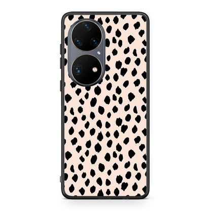 Huawei P50 Pro New Polka Dots θήκη από τη Smartfits με σχέδιο στο πίσω μέρος και μαύρο περίβλημα | Smartphone case with colorful back and black bezels by Smartfits