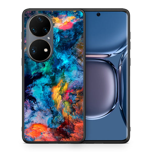 Θήκη Huawei P50 Pro Crayola Paint από τη Smartfits με σχέδιο στο πίσω μέρος και μαύρο περίβλημα | Huawei P50 Pro Crayola Paint case with colorful back and black bezels