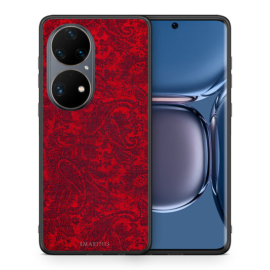 Θήκη Huawei P50 Pro Paisley Cashmere από τη Smartfits με σχέδιο στο πίσω μέρος και μαύρο περίβλημα | Huawei P50 Pro Paisley Cashmere case with colorful back and black bezels