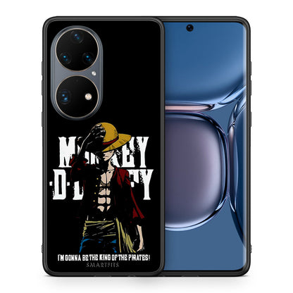 Θήκη Huawei P50 Pro Pirate King από τη Smartfits με σχέδιο στο πίσω μέρος και μαύρο περίβλημα | Huawei P50 Pro Pirate King case with colorful back and black bezels