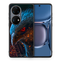 Thumbnail for Θήκη Huawei P50 Pro Eagle PopArt από τη Smartfits με σχέδιο στο πίσω μέρος και μαύρο περίβλημα | Huawei P50 Pro Eagle PopArt case with colorful back and black bezels