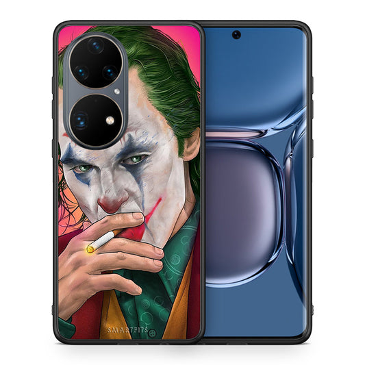 Θήκη Huawei P50 Pro JokesOnU PopArt από τη Smartfits με σχέδιο στο πίσω μέρος και μαύρο περίβλημα | Huawei P50 Pro JokesOnU PopArt case with colorful back and black bezels