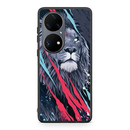 4 - Huawei P50 Pro Lion Designer PopArt case, cover, bumper