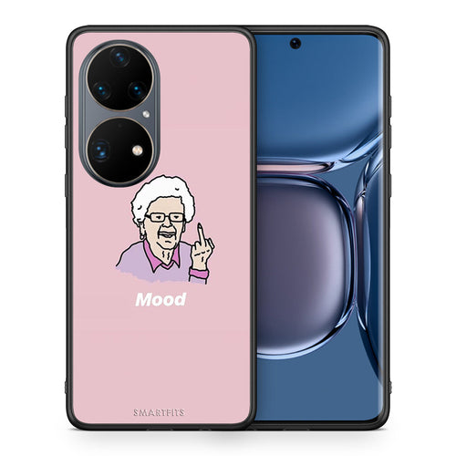 Θήκη Huawei P50 Pro Mood PopArt από τη Smartfits με σχέδιο στο πίσω μέρος και μαύρο περίβλημα | Huawei P50 Pro Mood PopArt case with colorful back and black bezels