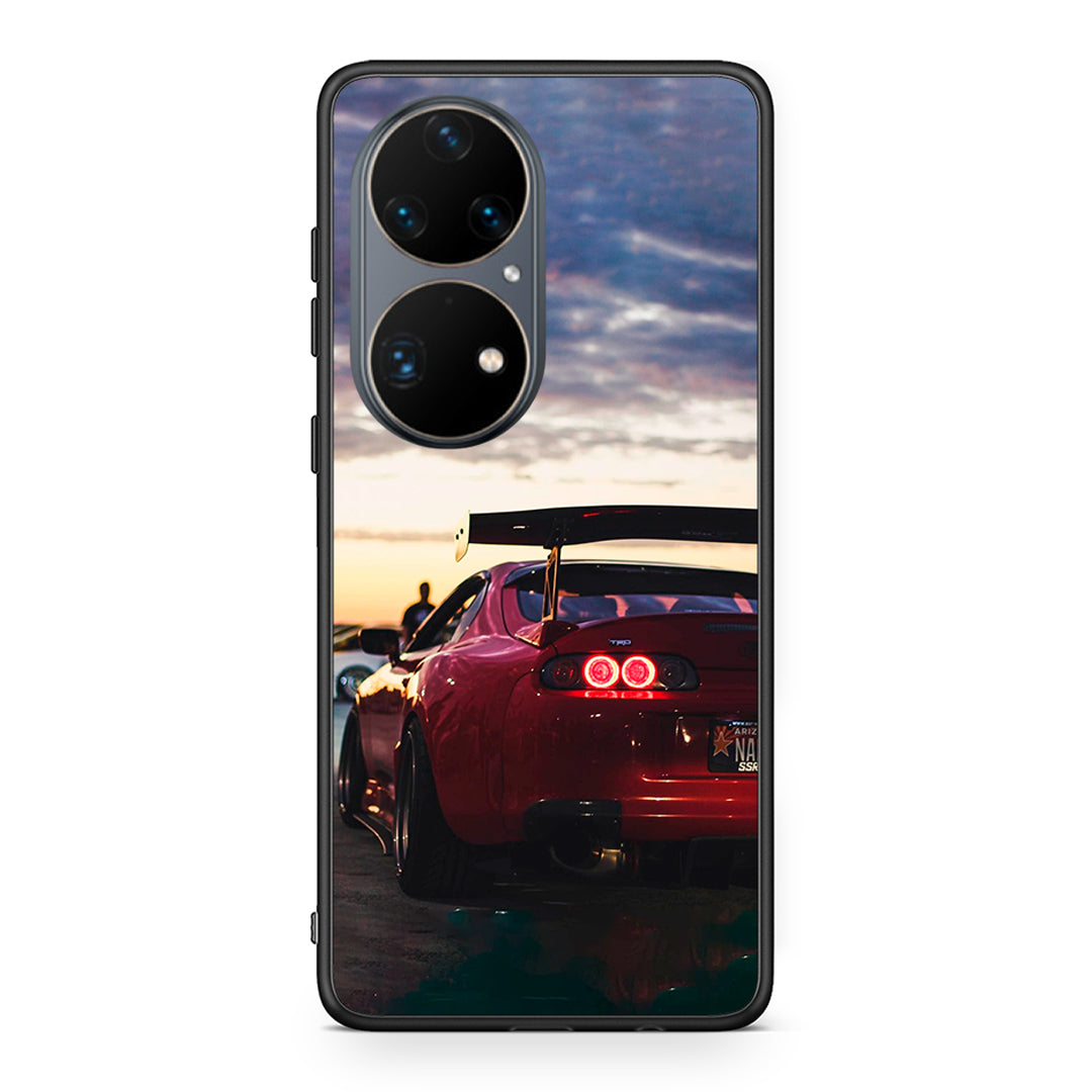 Huawei P50 Pro Racing Supra θήκη από τη Smartfits με σχέδιο στο πίσω μέρος και μαύρο περίβλημα | Smartphone case with colorful back and black bezels by Smartfits