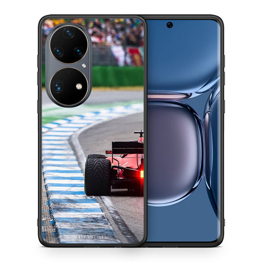 Θήκη Huawei P50 Pro Racing Vibes από τη Smartfits με σχέδιο στο πίσω μέρος και μαύρο περίβλημα | Huawei P50 Pro Racing Vibes case with colorful back and black bezels