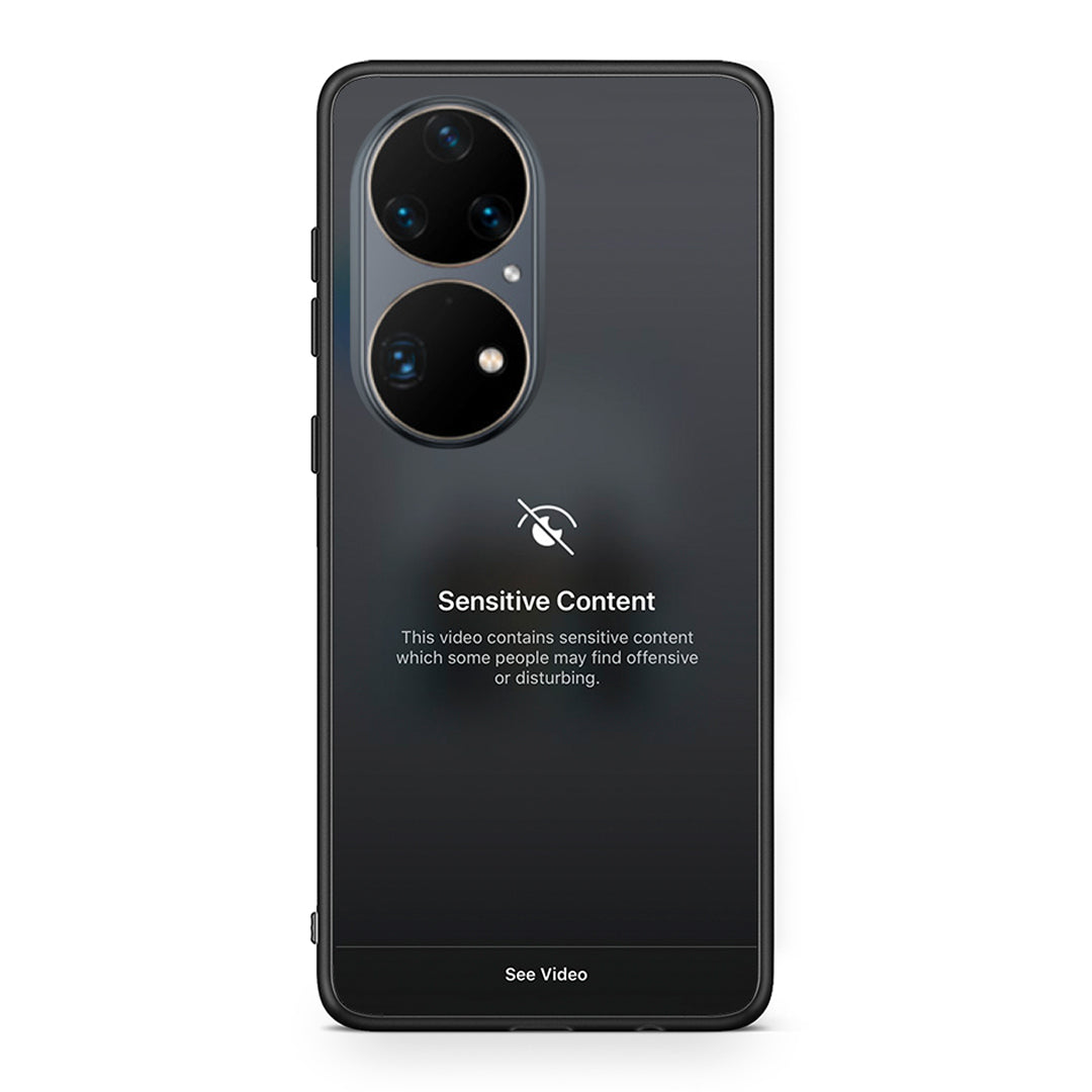 Huawei P50 Pro Sensitive Content θήκη από τη Smartfits με σχέδιο στο πίσω μέρος και μαύρο περίβλημα | Smartphone case with colorful back and black bezels by Smartfits