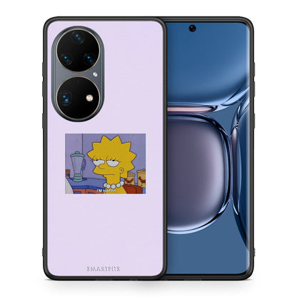 Θήκη Huawei P50 Pro So Happy από τη Smartfits με σχέδιο στο πίσω μέρος και μαύρο περίβλημα | Huawei P50 Pro So Happy case with colorful back and black bezels