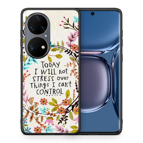 Θήκη Huawei P50 Pro Stress Over από τη Smartfits με σχέδιο στο πίσω μέρος και μαύρο περίβλημα | Huawei P50 Pro Stress Over case with colorful back and black bezels