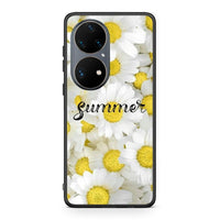 Thumbnail for Huawei P50 Pro Summer Daisies Θήκη από τη Smartfits με σχέδιο στο πίσω μέρος και μαύρο περίβλημα | Smartphone case with colorful back and black bezels by Smartfits