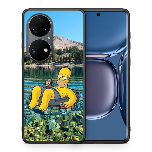 Θήκη Huawei P50 Pro Summer Happiness από τη Smartfits με σχέδιο στο πίσω μέρος και μαύρο περίβλημα | Huawei P50 Pro Summer Happiness case with colorful back and black bezels