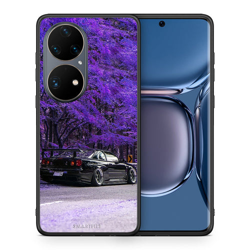 Θήκη Αγίου Βαλεντίνου Huawei P50 Pro Super Car από τη Smartfits με σχέδιο στο πίσω μέρος και μαύρο περίβλημα | Huawei P50 Pro Super Car case with colorful back and black bezels
