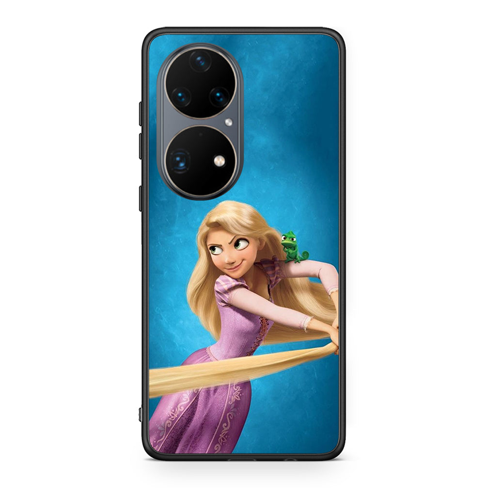 Huawei P50 Pro Tangled 2 Θήκη Αγίου Βαλεντίνου από τη Smartfits με σχέδιο στο πίσω μέρος και μαύρο περίβλημα | Smartphone case with colorful back and black bezels by Smartfits