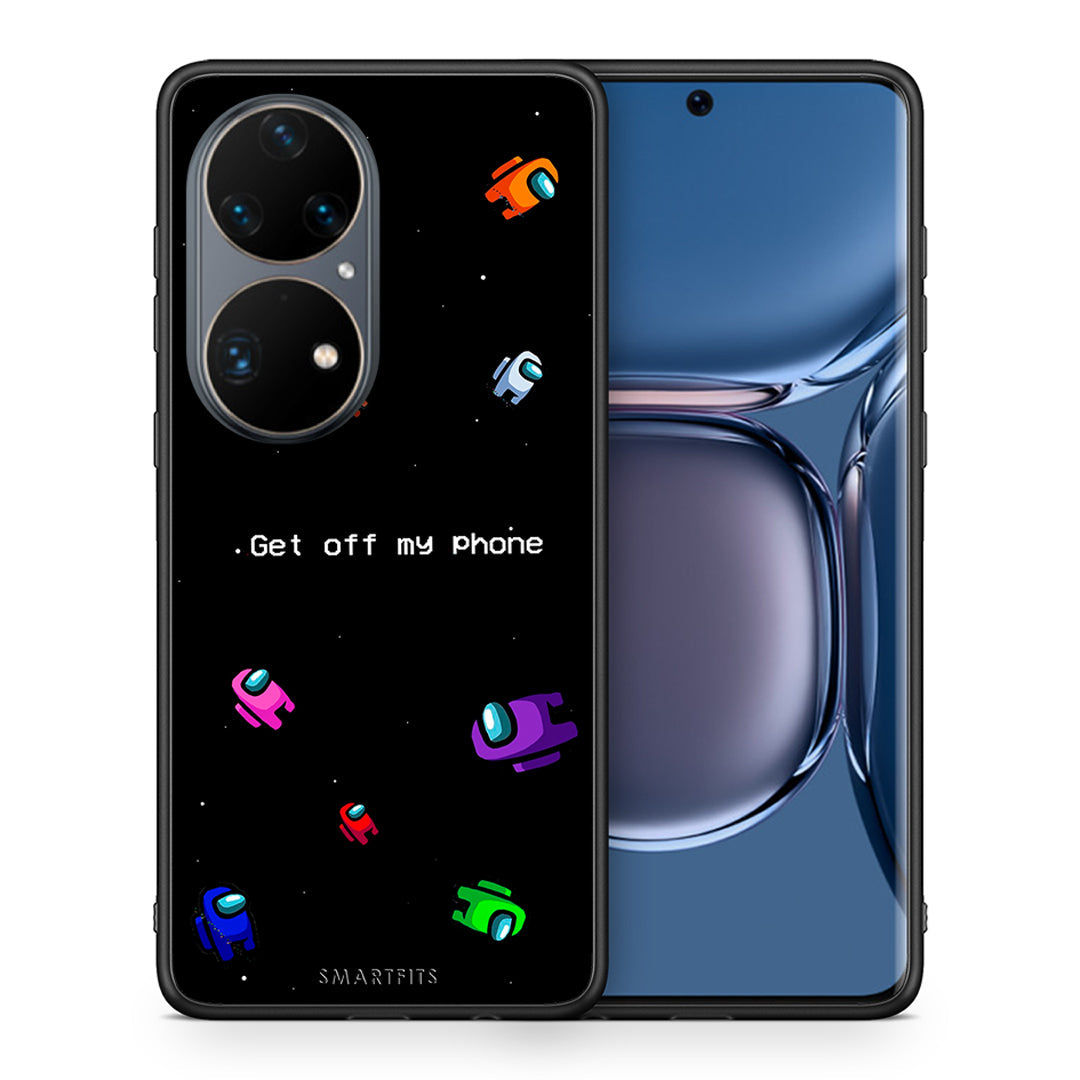 Θήκη Huawei P50 Pro AFK Text από τη Smartfits με σχέδιο στο πίσω μέρος και μαύρο περίβλημα | Huawei P50 Pro AFK Text case with colorful back and black bezels