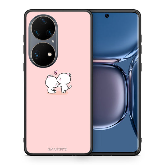Θήκη Huawei P50 Pro Love Valentine από τη Smartfits με σχέδιο στο πίσω μέρος και μαύρο περίβλημα | Huawei P50 Pro Love Valentine case with colorful back and black bezels