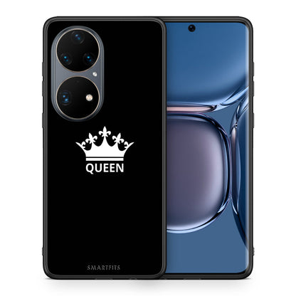 Θήκη Huawei P50 Pro Queen Valentine από τη Smartfits με σχέδιο στο πίσω μέρος και μαύρο περίβλημα | Huawei P50 Pro Queen Valentine case with colorful back and black bezels