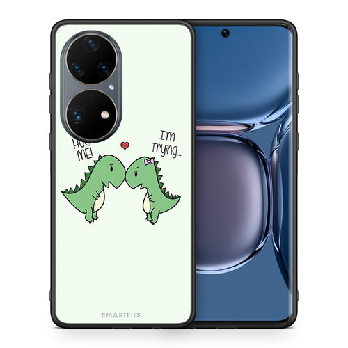 Θήκη Huawei P50 Pro Rex Valentine από τη Smartfits με σχέδιο στο πίσω μέρος και μαύρο περίβλημα | Huawei P50 Pro Rex Valentine case with colorful back and black bezels
