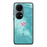 Thumbnail for Huawei P50 Pro Water Flower Θήκη από τη Smartfits με σχέδιο στο πίσω μέρος και μαύρο περίβλημα | Smartphone case with colorful back and black bezels by Smartfits