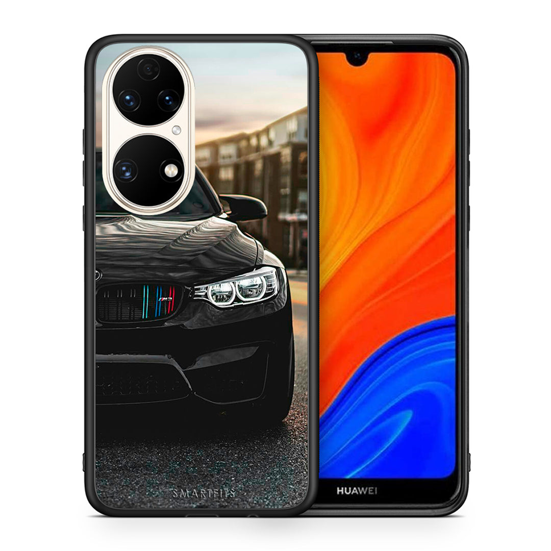 Θήκη Huawei P50 M3 Racing από τη Smartfits με σχέδιο στο πίσω μέρος και μαύρο περίβλημα | Huawei P50 M3 Racing case with colorful back and black bezels
