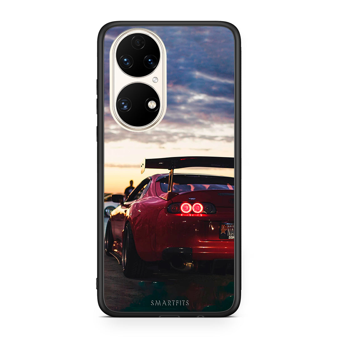 Huawei P50 Racing Supra θήκη από τη Smartfits με σχέδιο στο πίσω μέρος και μαύρο περίβλημα | Smartphone case with colorful back and black bezels by Smartfits