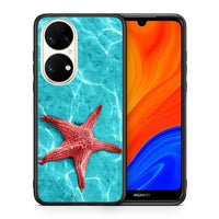 Thumbnail for Θήκη Huawei P50 Red Starfish από τη Smartfits με σχέδιο στο πίσω μέρος και μαύρο περίβλημα | Huawei P50 Red Starfish case with colorful back and black bezels