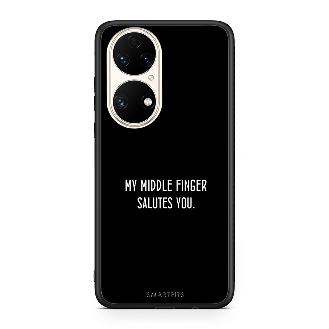 Huawei P50 Salute θήκη από τη Smartfits με σχέδιο στο πίσω μέρος και μαύρο περίβλημα | Smartphone case with colorful back and black bezels by Smartfits