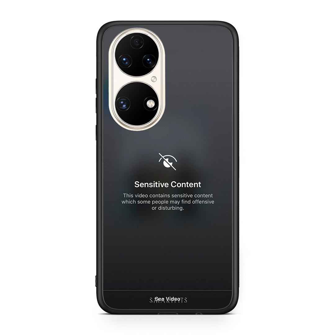 Huawei P50 Sensitive Content θήκη από τη Smartfits με σχέδιο στο πίσω μέρος και μαύρο περίβλημα | Smartphone case with colorful back and black bezels by Smartfits