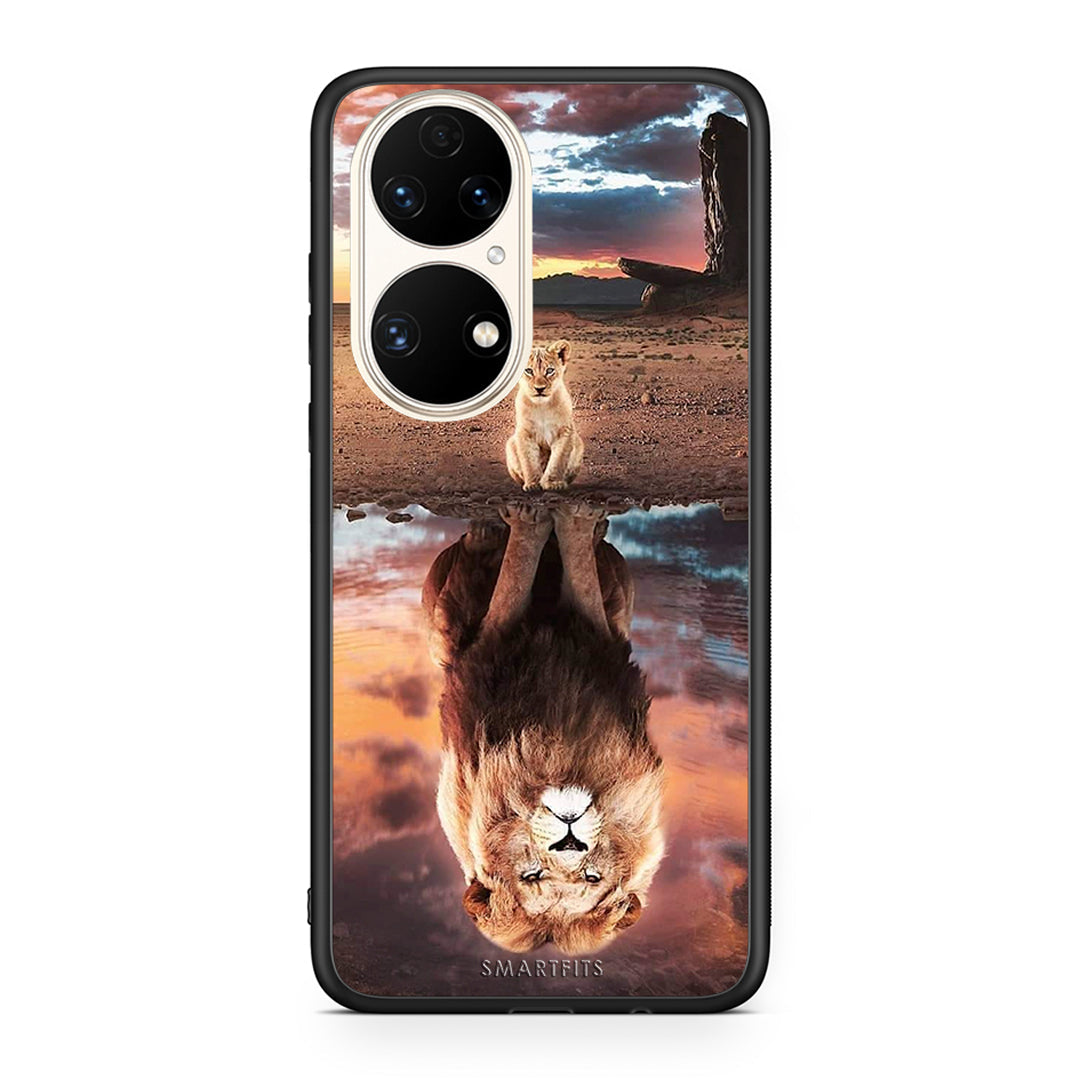 Huawei P50 Sunset Dreams Θήκη Αγίου Βαλεντίνου από τη Smartfits με σχέδιο στο πίσω μέρος και μαύρο περίβλημα | Smartphone case with colorful back and black bezels by Smartfits