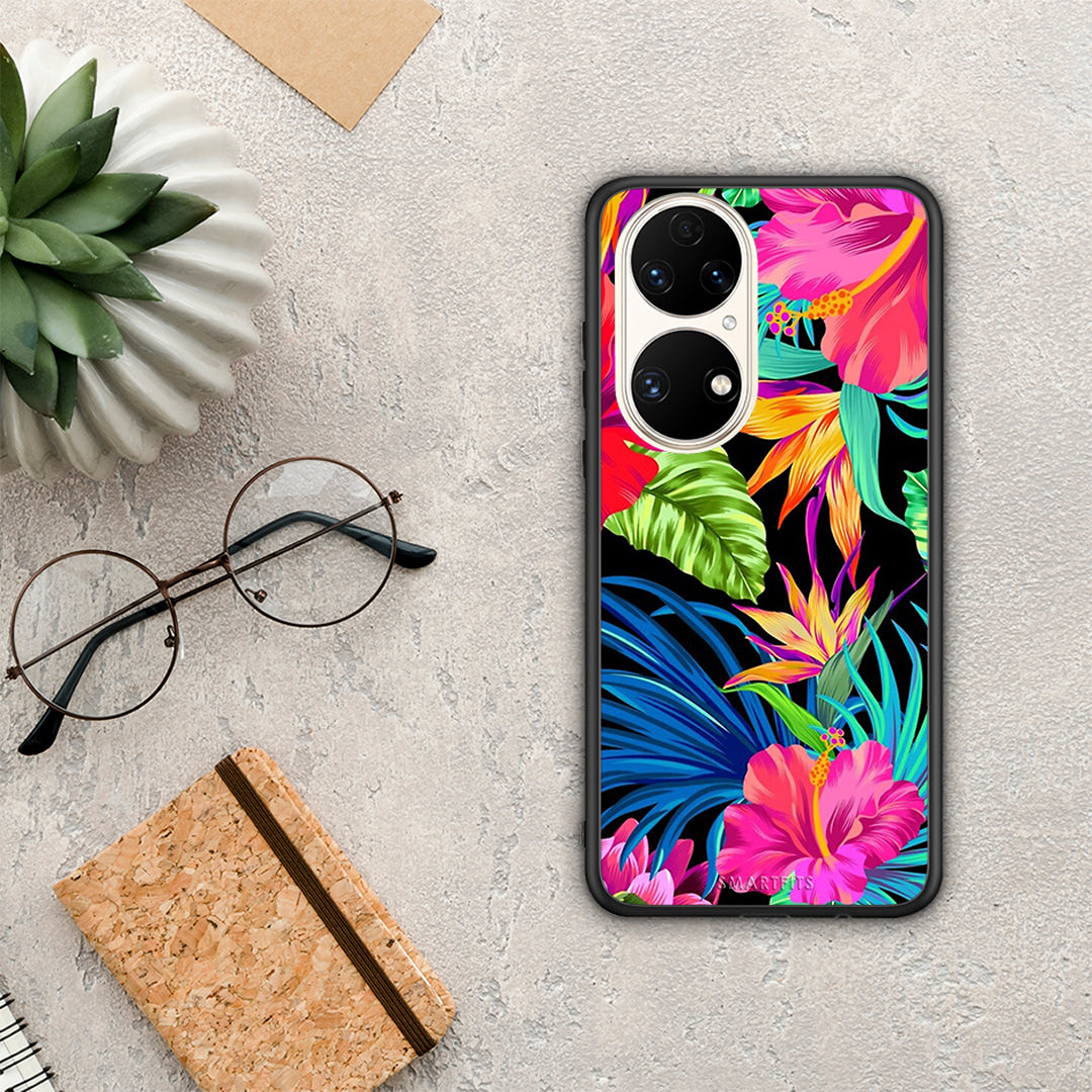 Tropical Flowers - Huawei P50 θήκη