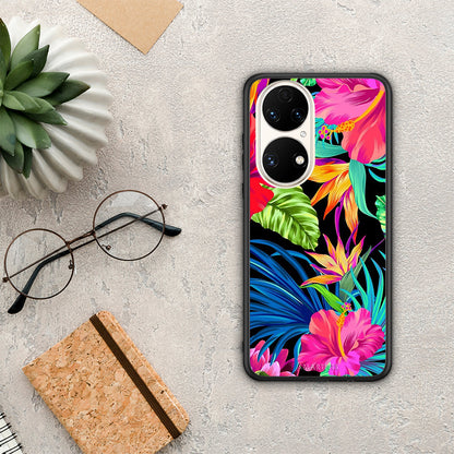 Tropical Flowers - Huawei P50 θήκη