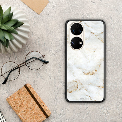 White Gold Marble - Huawei P50 θήκη