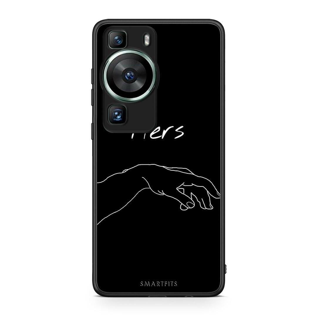 Θήκη Huawei P60 Aesthetic Love 1 από τη Smartfits με σχέδιο στο πίσω μέρος και μαύρο περίβλημα | Huawei P60 Aesthetic Love 1 Case with Colorful Back and Black Bezels