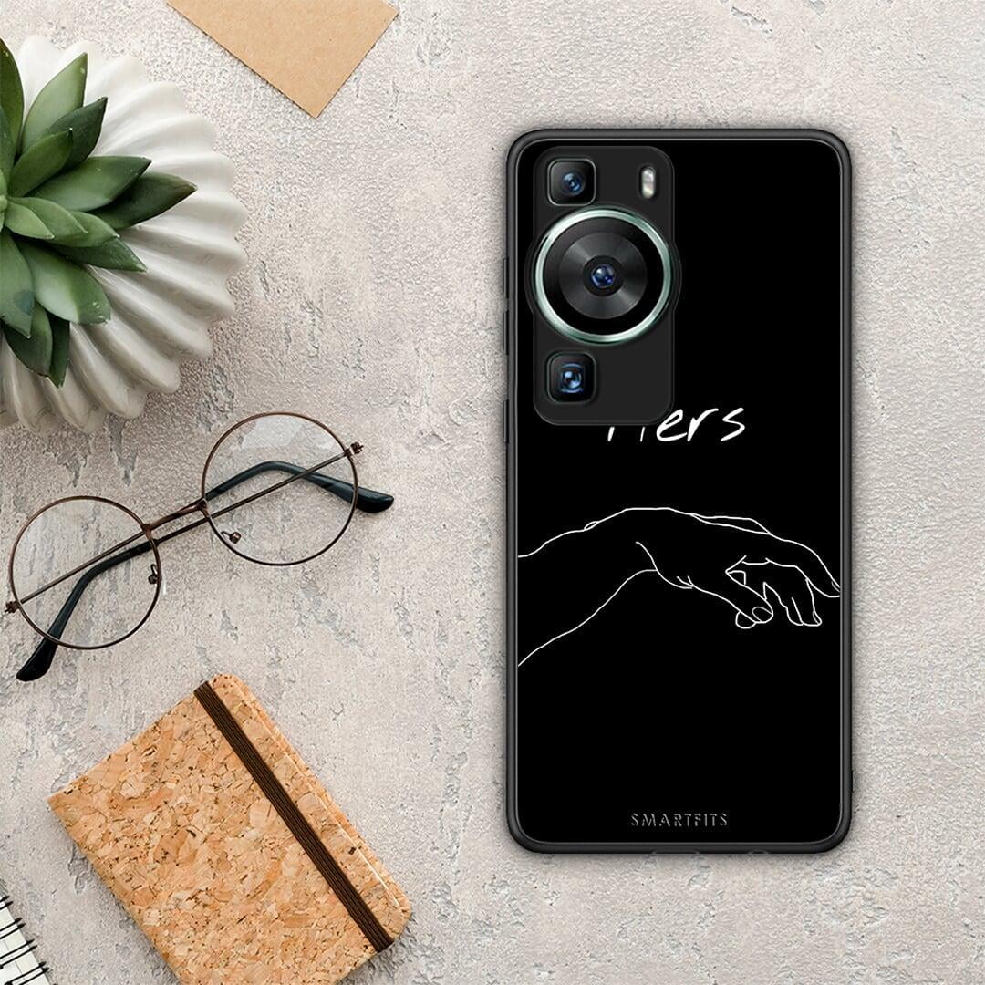 Θήκη Huawei P60 Aesthetic Love 1 από τη Smartfits με σχέδιο στο πίσω μέρος και μαύρο περίβλημα | Huawei P60 Aesthetic Love 1 Case with Colorful Back and Black Bezels