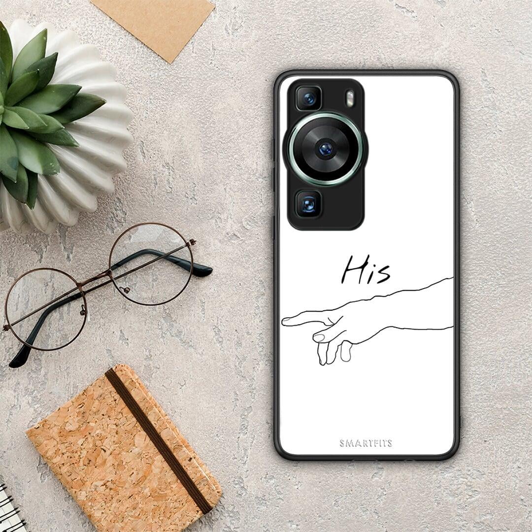 Θήκη Huawei P60 Aesthetic Love 2 από τη Smartfits με σχέδιο στο πίσω μέρος και μαύρο περίβλημα | Huawei P60 Aesthetic Love 2 Case with Colorful Back and Black Bezels
