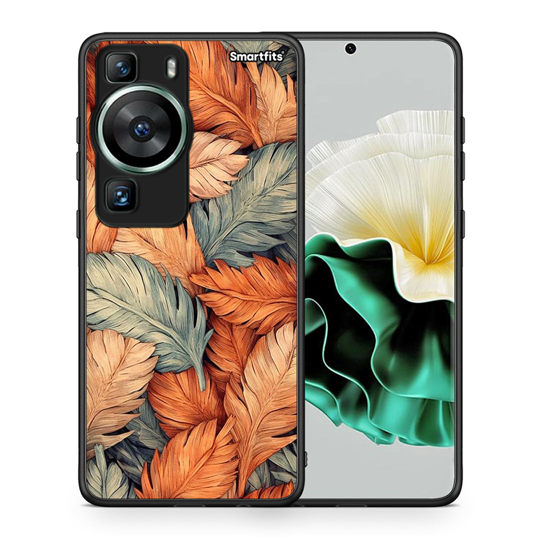 Θήκη Huawei P60 Autumn Leaves από τη Smartfits με σχέδιο στο πίσω μέρος και μαύρο περίβλημα | Huawei P60 Autumn Leaves Case with Colorful Back and Black Bezels
