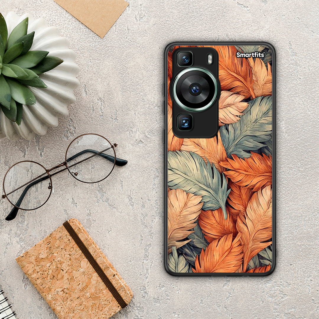 Θήκη Huawei P60 Autumn Leaves από τη Smartfits με σχέδιο στο πίσω μέρος και μαύρο περίβλημα | Huawei P60 Autumn Leaves Case with Colorful Back and Black Bezels
