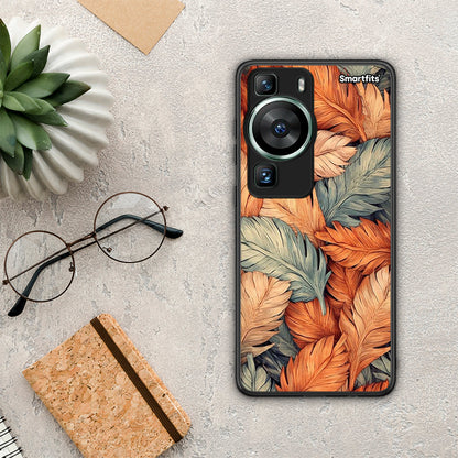 Θήκη Huawei P60 Autumn Leaves από τη Smartfits με σχέδιο στο πίσω μέρος και μαύρο περίβλημα | Huawei P60 Autumn Leaves Case with Colorful Back and Black Bezels