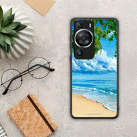 Thumbnail for Θήκη Huawei P60 Beautiful Beach από τη Smartfits με σχέδιο στο πίσω μέρος και μαύρο περίβλημα | Huawei P60 Beautiful Beach Case with Colorful Back and Black Bezels