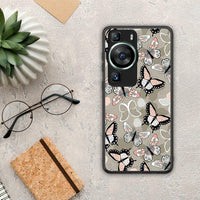 Thumbnail for Θήκη Huawei P60 Boho Butterflies από τη Smartfits με σχέδιο στο πίσω μέρος και μαύρο περίβλημα | Huawei P60 Boho Butterflies Case with Colorful Back and Black Bezels