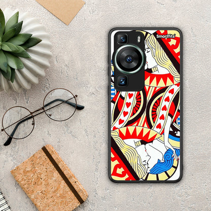 Θήκη Huawei P60 Card Love από τη Smartfits με σχέδιο στο πίσω μέρος και μαύρο περίβλημα | Huawei P60 Card Love Case with Colorful Back and Black Bezels
