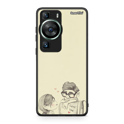 Θήκη Huawei P60 Carl And Ellie από τη Smartfits με σχέδιο στο πίσω μέρος και μαύρο περίβλημα | Huawei P60 Carl And Ellie Case with Colorful Back and Black Bezels