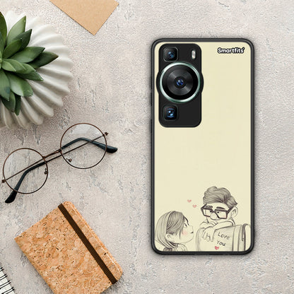 Θήκη Huawei P60 Carl And Ellie από τη Smartfits με σχέδιο στο πίσω μέρος και μαύρο περίβλημα | Huawei P60 Carl And Ellie Case with Colorful Back and Black Bezels