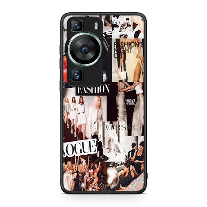 Θήκη Huawei P60 Collage Fashion από τη Smartfits με σχέδιο στο πίσω μέρος και μαύρο περίβλημα | Huawei P60 Collage Fashion Case with Colorful Back and Black Bezels