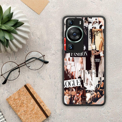 Θήκη Huawei P60 Collage Fashion από τη Smartfits με σχέδιο στο πίσω μέρος και μαύρο περίβλημα | Huawei P60 Collage Fashion Case with Colorful Back and Black Bezels