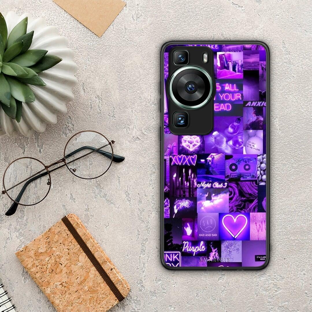 Θήκη Huawei P60 Collage Stay Wild από τη Smartfits με σχέδιο στο πίσω μέρος και μαύρο περίβλημα | Huawei P60 Collage Stay Wild Case with Colorful Back and Black Bezels