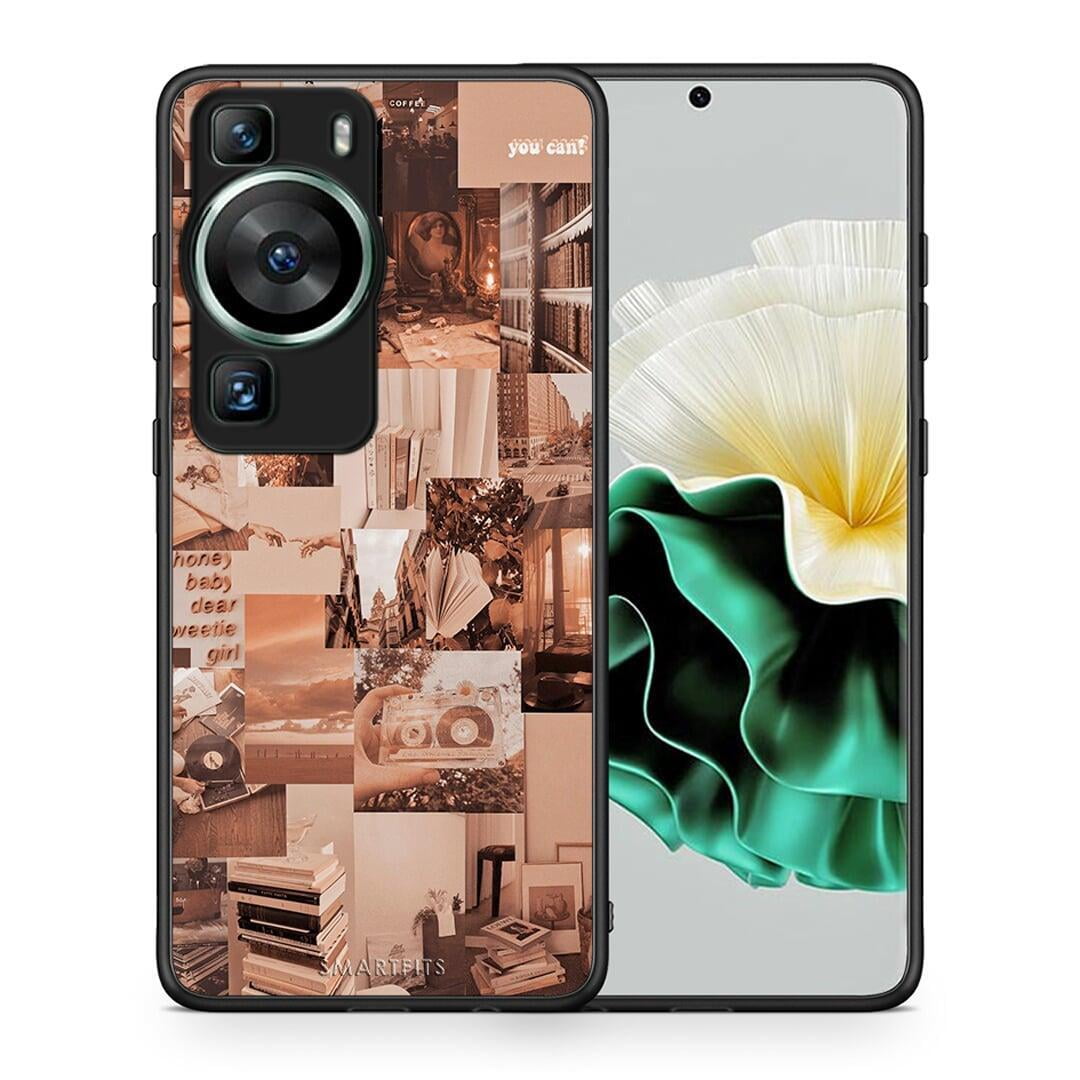 Θήκη Huawei P60 Collage You Can από τη Smartfits με σχέδιο στο πίσω μέρος και μαύρο περίβλημα | Huawei P60 Collage You Can Case with Colorful Back and Black Bezels