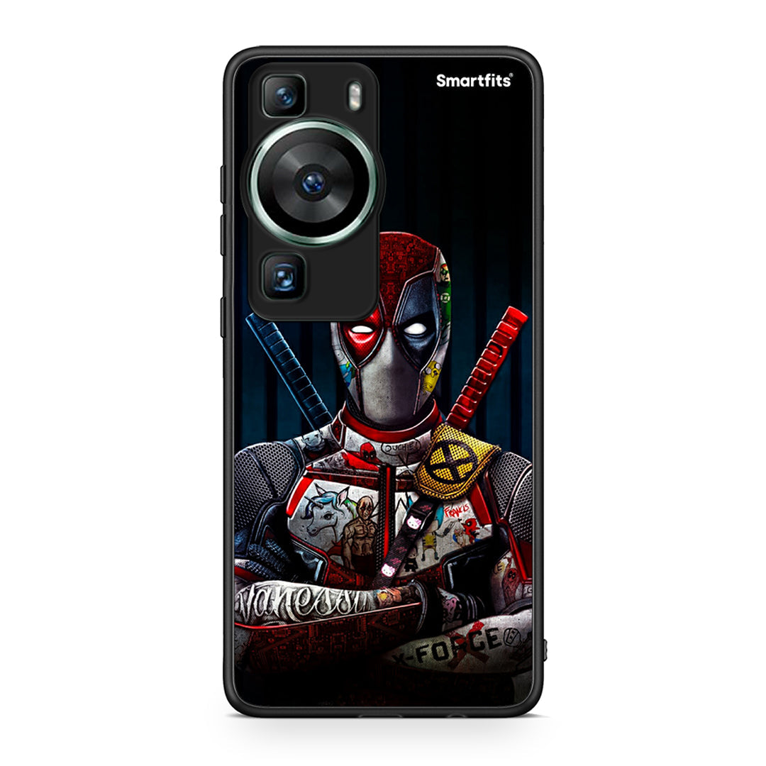 Θήκη Huawei P60 Funny Guy από τη Smartfits με σχέδιο στο πίσω μέρος και μαύρο περίβλημα | Huawei P60 Funny Guy Case with Colorful Back and Black Bezels