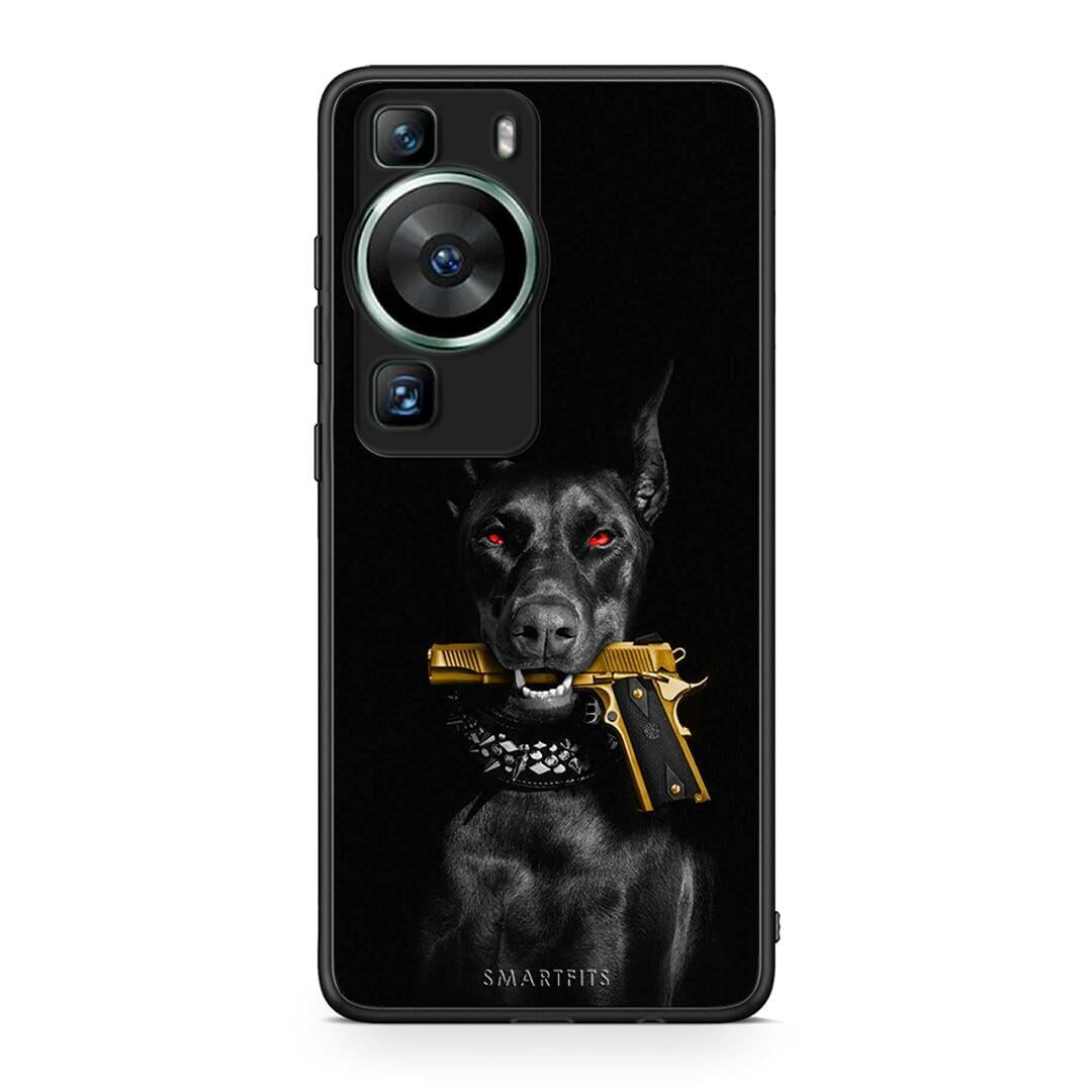 Θήκη Huawei P60 Golden Gun από τη Smartfits με σχέδιο στο πίσω μέρος και μαύρο περίβλημα | Huawei P60 Golden Gun Case with Colorful Back and Black Bezels