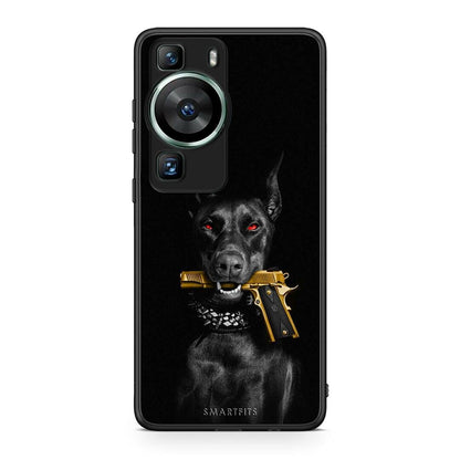 Θήκη Huawei P60 Golden Gun από τη Smartfits με σχέδιο στο πίσω μέρος και μαύρο περίβλημα | Huawei P60 Golden Gun Case with Colorful Back and Black Bezels